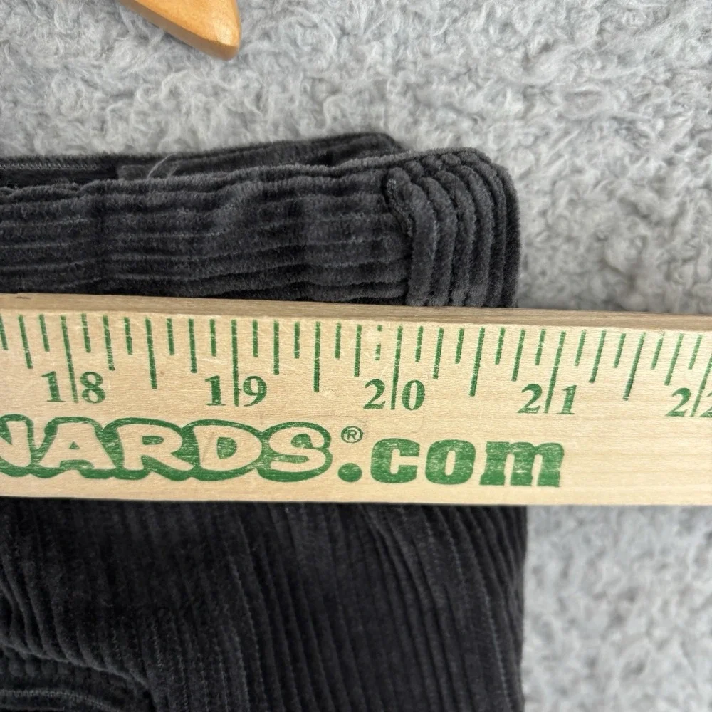 LLBean Corduroy Pants Mens 40x30 Black‎ Pleated Comfort Stretch Waist 285260